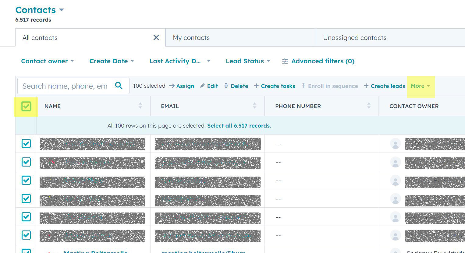 HubSpot-CRM-Contacts